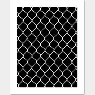 Chain Link Fence (White) Posters and Art